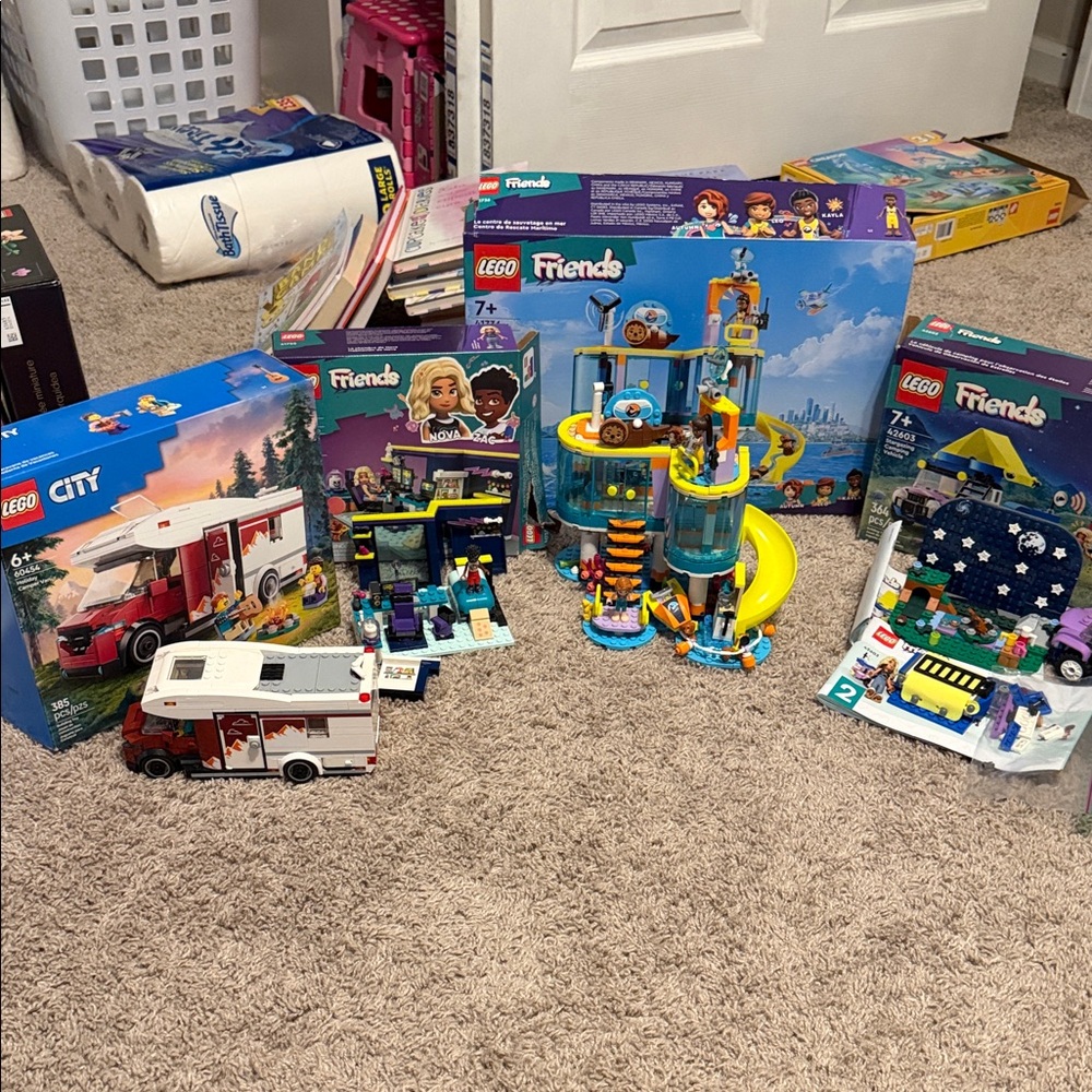 Lego Friends & City Playset Collection - Blue, Yellow, White